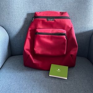 Kate Spade RED nylon small backpack NEVER USED BRAND NEW